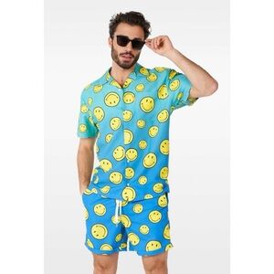 Opposuits Blue Smiley-Print Swim Set
